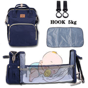 Multifunction Baby Travel Backpack – Foldable Crib & Large Capacity